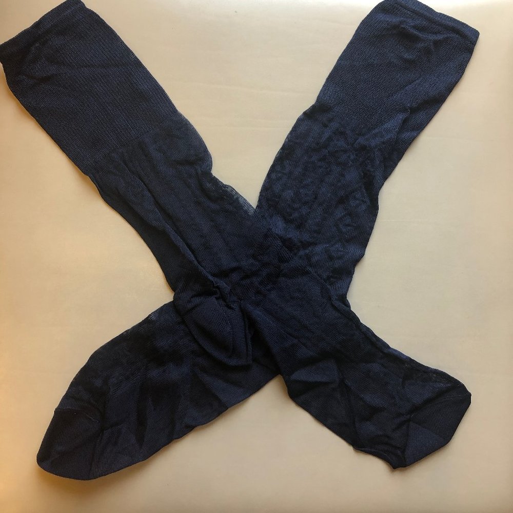 Gucci Diamond GG Mesh Socks in Midnight Blue New With Tags - Picture 3 of 8